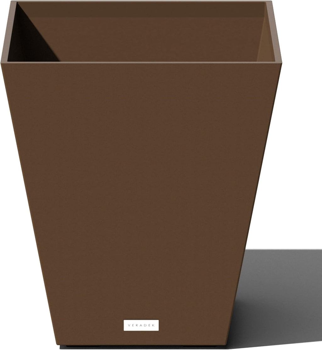 Veradek Pure Series Nobleton Plastic Planter - Large Pots for Indoor or Outdoor Porch/Patio | Durable All-Weather Use with Drainage Holes | Modern Planter Décor for Flowers, Shrubs, Trees