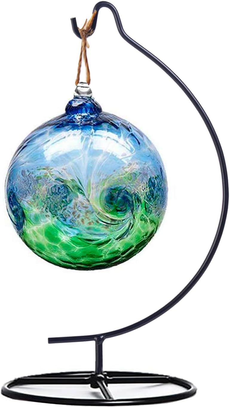 Ornament Display Stand Air Plant Stand Iron Hanging Stand Flower Pot Stand Rack Holder for Hanging Glass Globe Witch Ball Terrarium Christmas Ornament and Home Wedding Decoration (Moon shape2)
