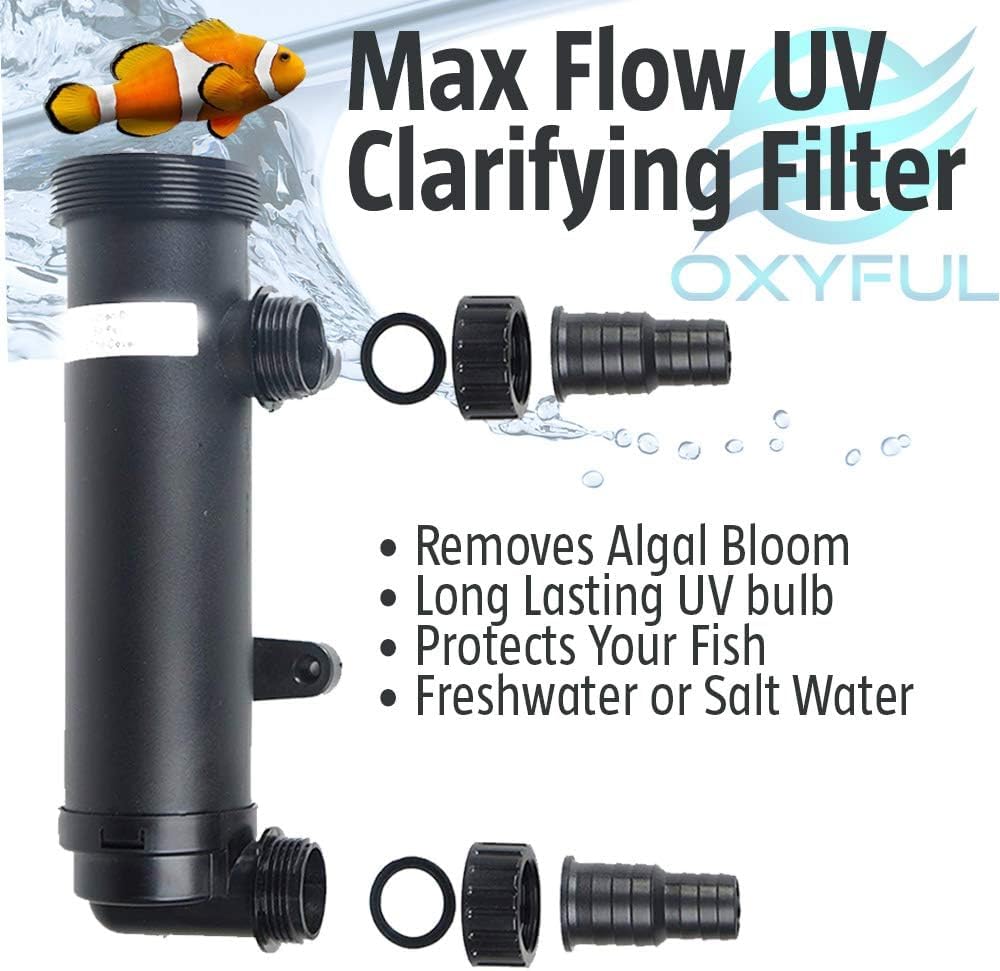 9W Non-Submersible UV Ultraviolet 11" Light Clarifier Lamp Filter for Aquarium Koi Pond Fish Tank