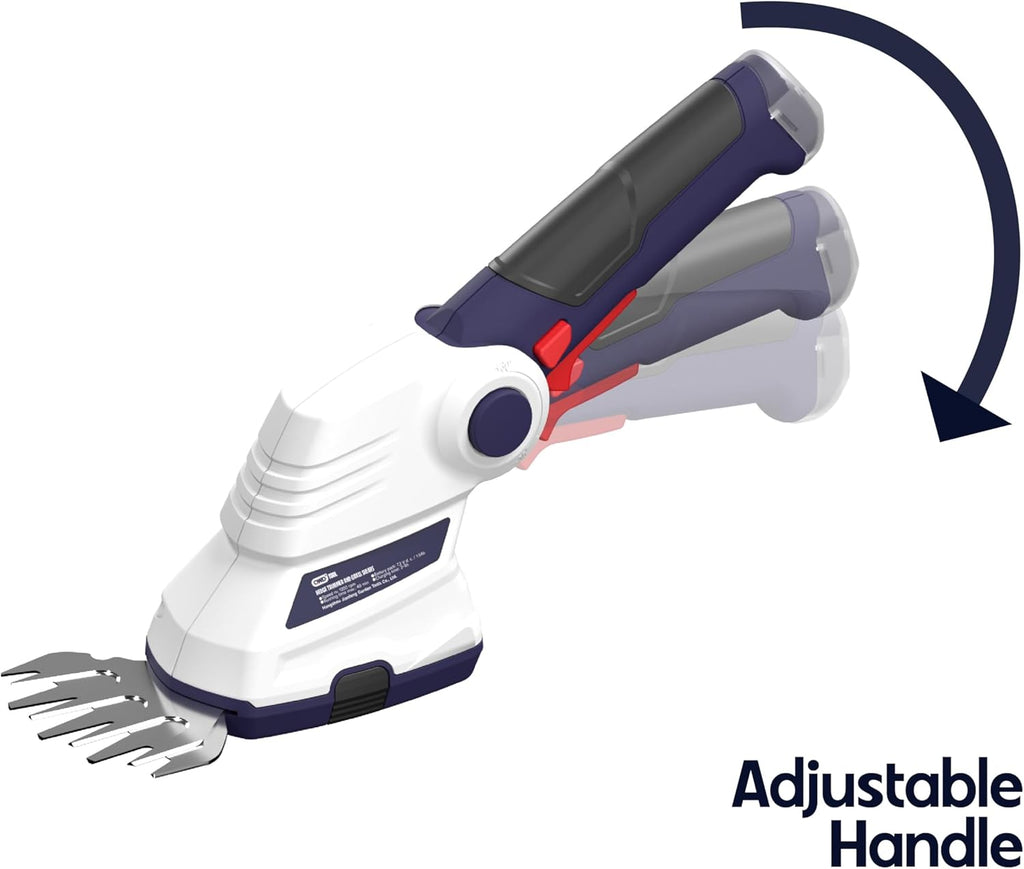 QWD Cordless Hedge Trimmer 7.2V, 4" Cordless Shear and 8" Shrubber Trimmer, 2 in 1 (Type-C) for Garden, Lawn.