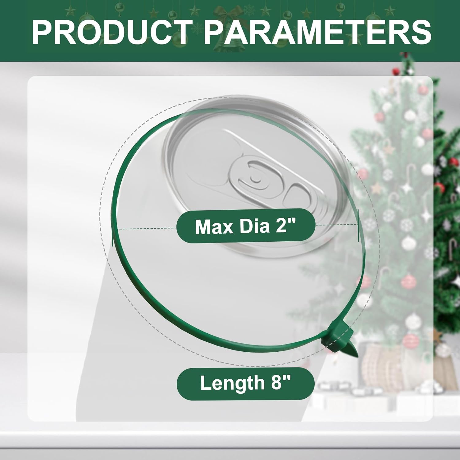 Green Zip Ties 8", 1000 Pack, Cable Ties UV Resistant, Wire Ties 40 lbs Tensile Strength for Garden, Plants, Fence, Holiday Lights, Yakobela