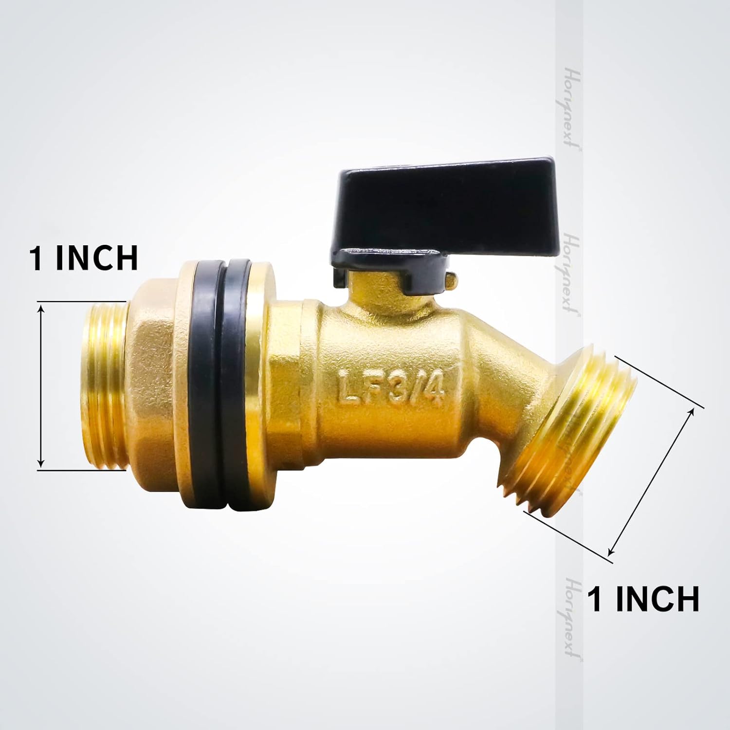 GHT 3/4 spigot for rain barrel parts kit, brass water barrel spigots accessories for 5/25 / 50/55 gallon bucket, garden hose connector adapter bulkhead fitting and drain valve diy kits