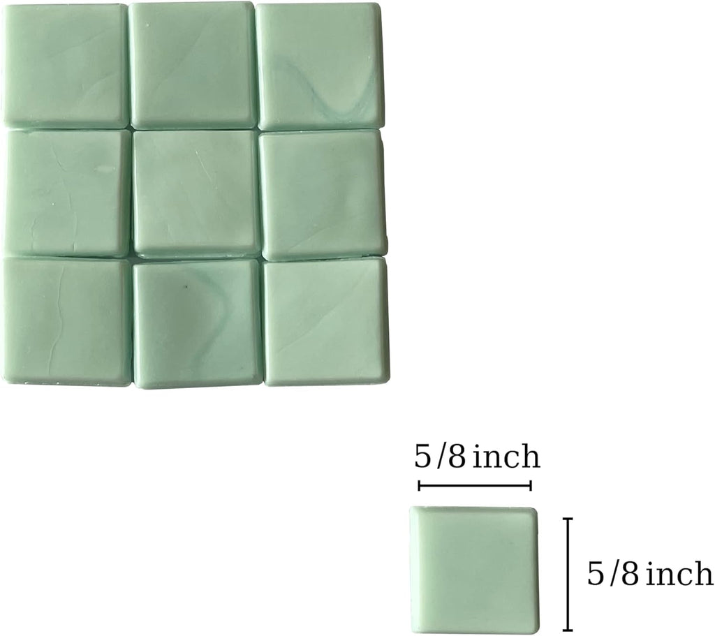 SMEIINIK 1.1lb Bulk Single Iridescent Color Mosaic Tiles for Crafts, Glass Mosaic Pieces for Mosaic Puzzles, Stained Glass Tiles for Mosaic DIY, Mosaic Making Supplies(AJ61-32)