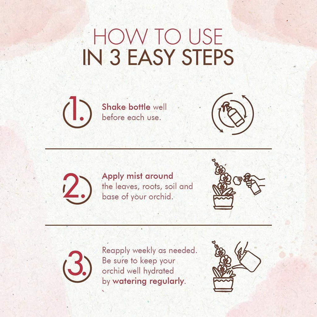 Organic Ready to Spray Orchid Food Mist - Bloom Booster Fertilizer for Orchids in Pots - Plant Nutrients for Healthy Flower & Reblooms (8 oz)