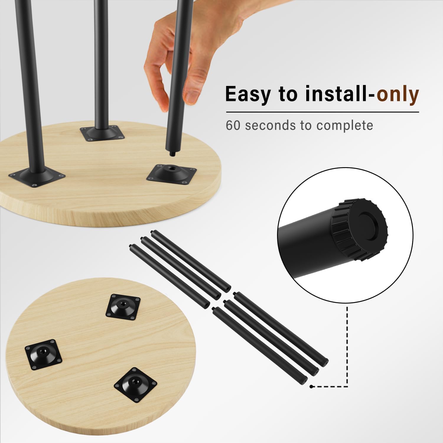 Plant Stand Indoor Outdoor: 2 Pack Indoor Plant Stand 20'' Convertible Multi-purpose Holder - Mid Century Modern Decor - Tall Plant Table for Living Room/Balcony/Garden/Patio