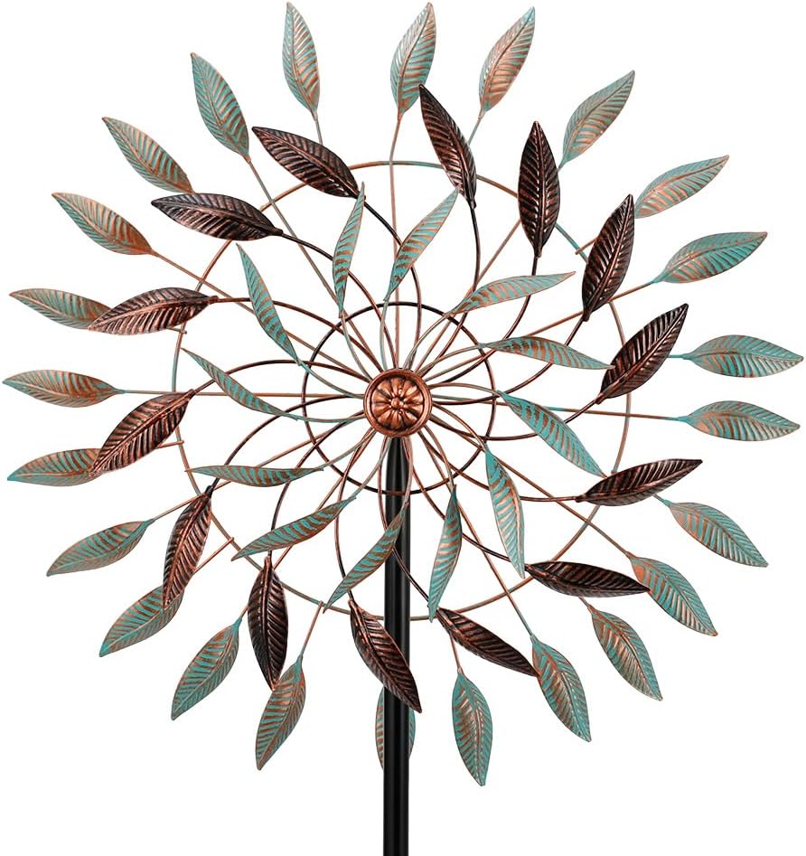 VEWOGARDEN Large Kinetic Wind Spinners Outdoor Metal Leaf Wind Sculptures & Spinners for Yard Garden Lawn Patio Decorations