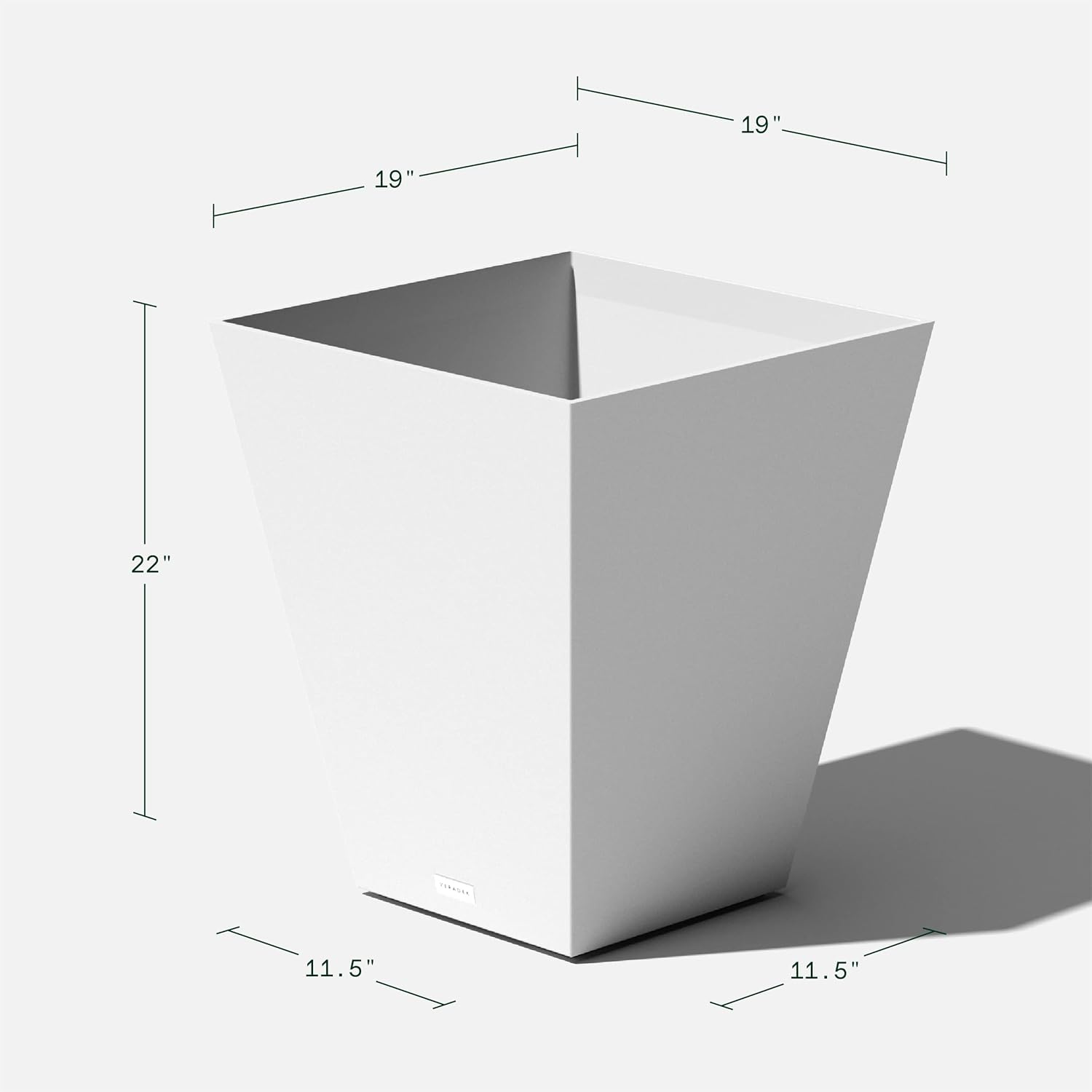 Veradek Pure Series Nobleton Plastic Planter - Large Pots for Indoor or Outdoor Porch/Patio | Durable All-Weather Use with Drainage Holes | Modern Planter Décor for Flowers, Shrubs, Trees