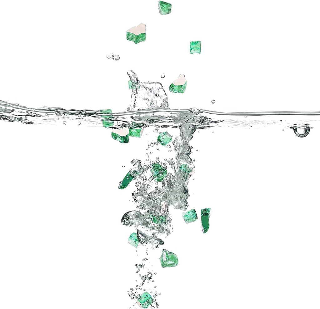 Mr. Fireglass 10 Pounds Fire Glass - 1/2 Inch High Luster Reflective Tempered Glass Rocks for Fireplace Fire Pit Table and Landscaping, Light Green