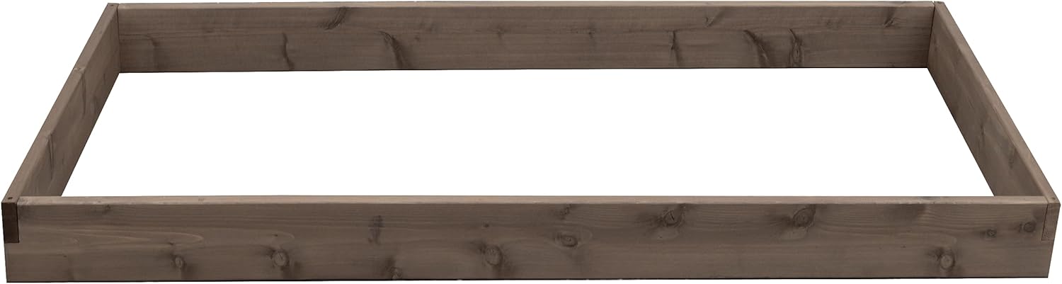 Red Cedar Wood Raised Vegetable Garden Bed - Amish Made in USA (5.5" Raised Bed, Gray Stain)