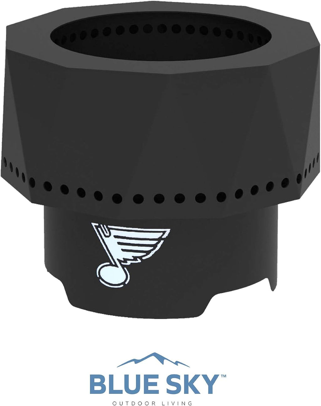 Blue Sky Outdoor Living NHL St. Louis Blues Ridge Portable Steel Smokeless Fire Pit with Carrying Bag, Firewood and/or Wood Pellet Burning