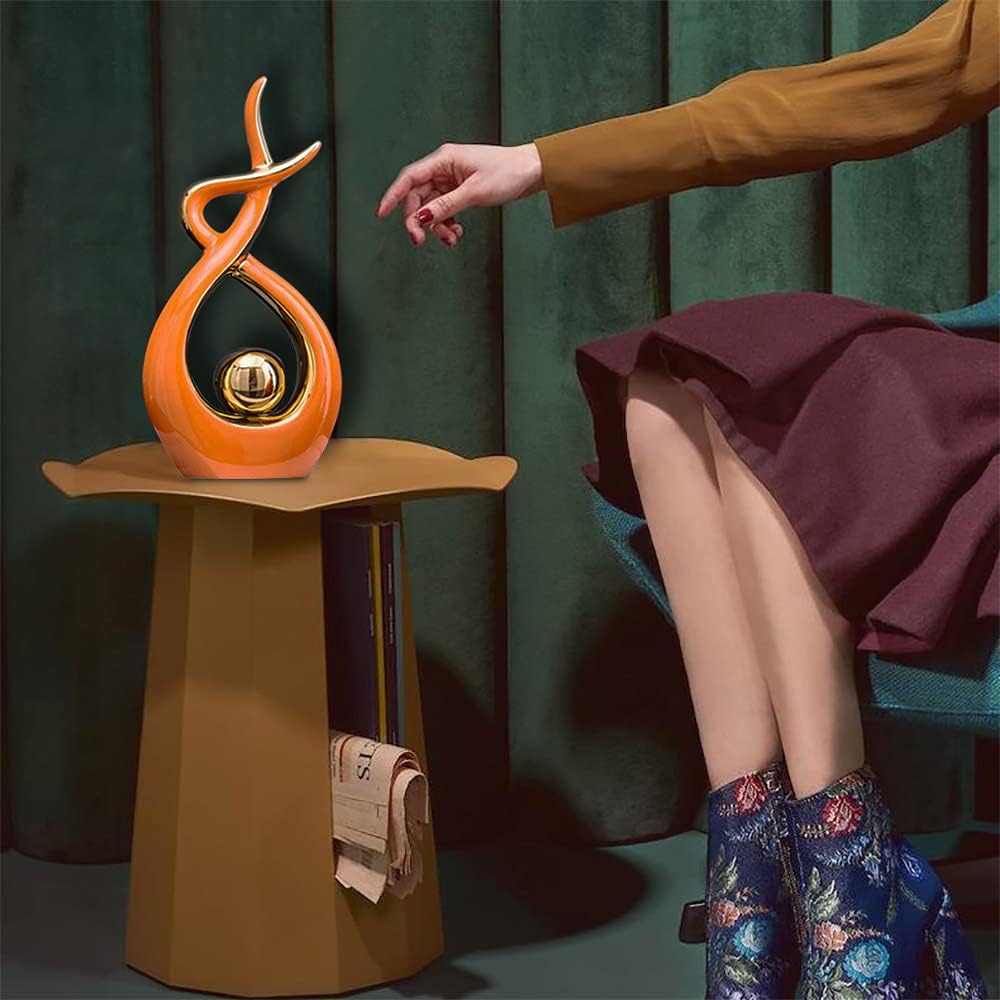 Norrclp Home Decor Modern Abstract Art Ceramic Statue Table Decorations for Dining Room Living Room Office Centerpiece