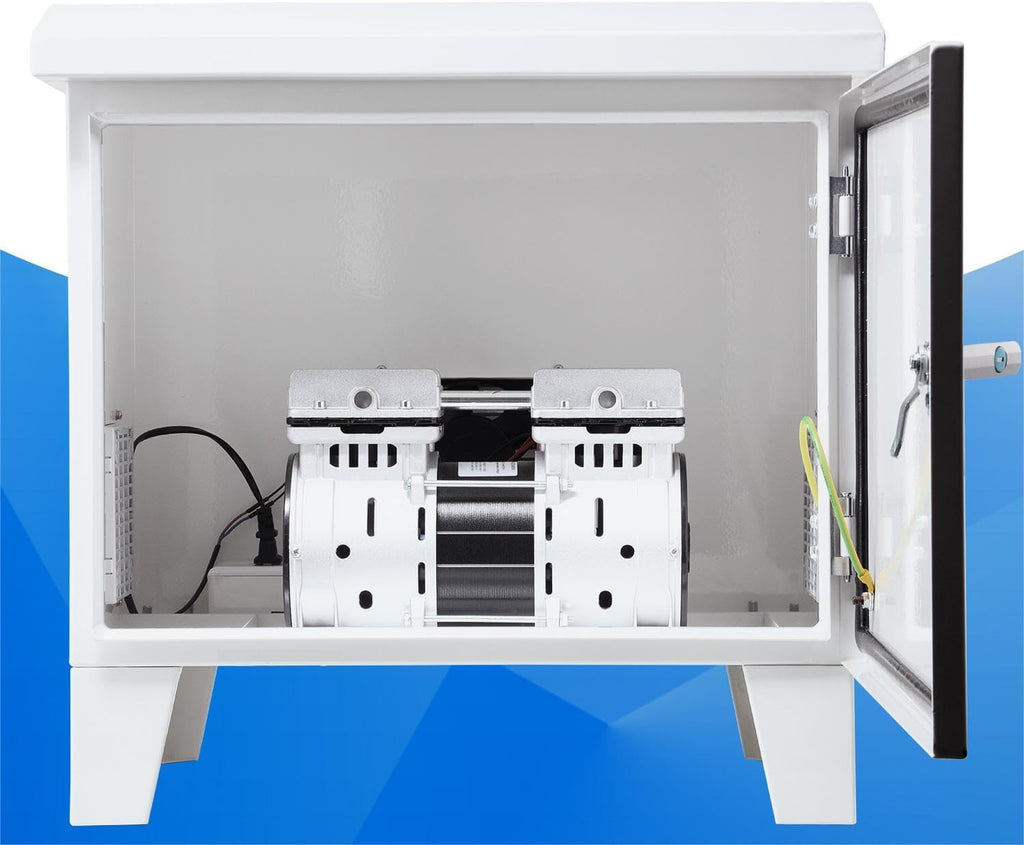 Pond Aerator Weatherproof Outdoor Cabinet,20.8”×16.9”×20.8” with Cooling Fan,pre-wired outlet