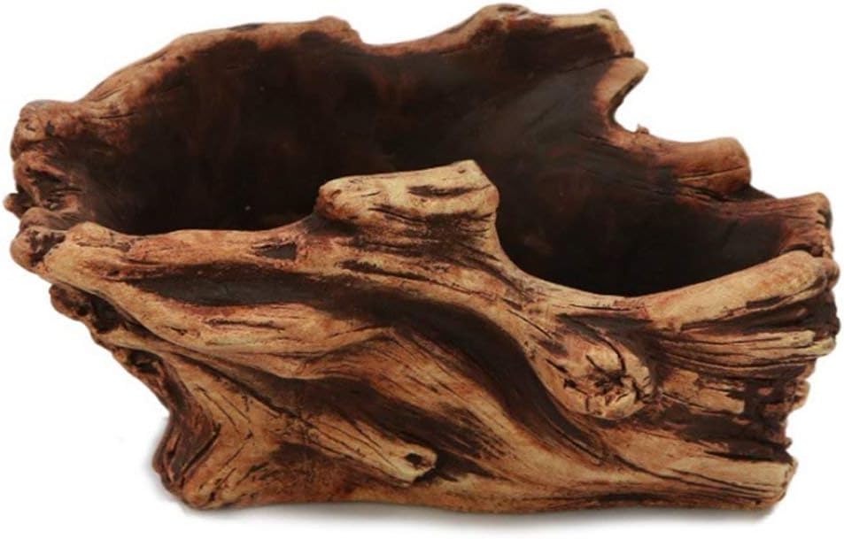 Dahlia Driftwood Stump Log Concrete Planter/Succulent Pot/Plant Pot, 8.2L x 5.9W