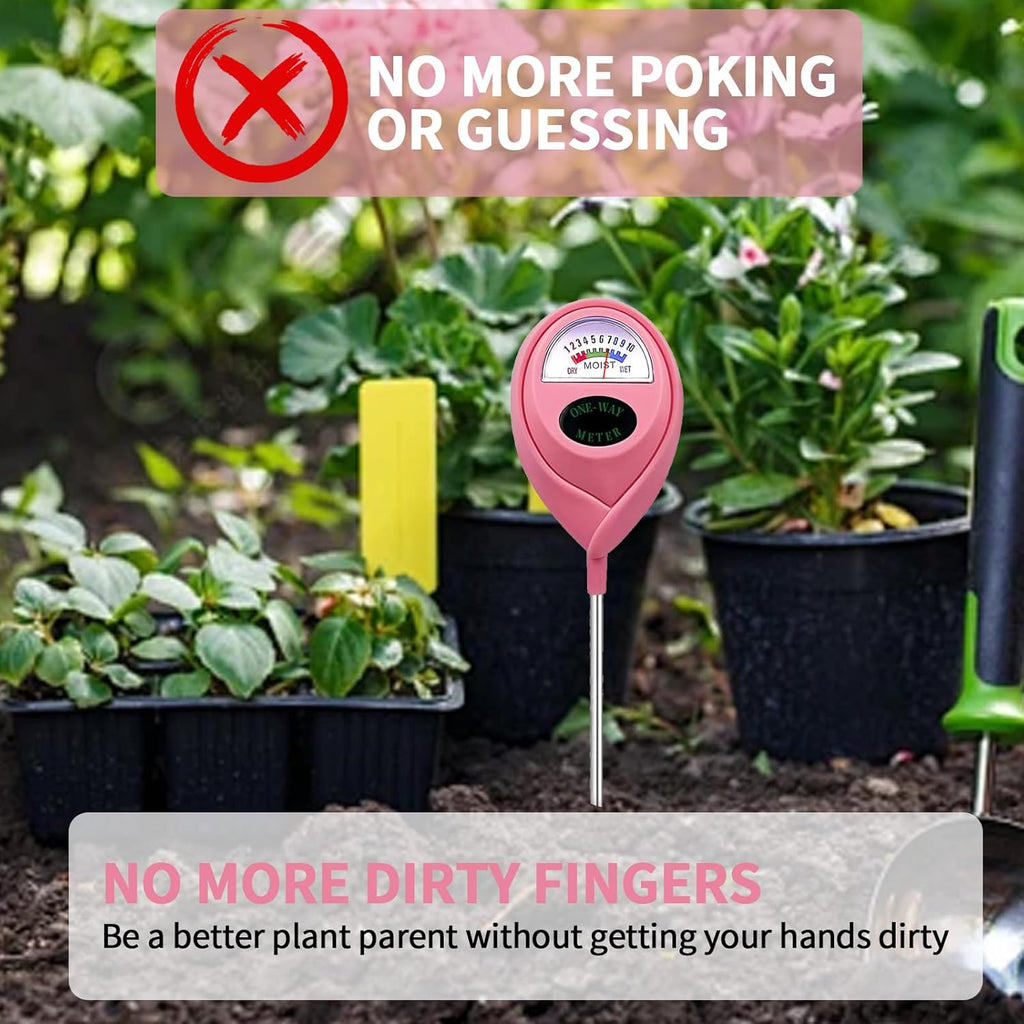 Soil Moisture Meter, Garden Plant Water Meter, Plants Moisture Meter, Lawn Soil Tester, Soil Water Gauge for Potted Plants, Plant Moisture Monitor No Battery Required Free Plant Watering Guide (1)