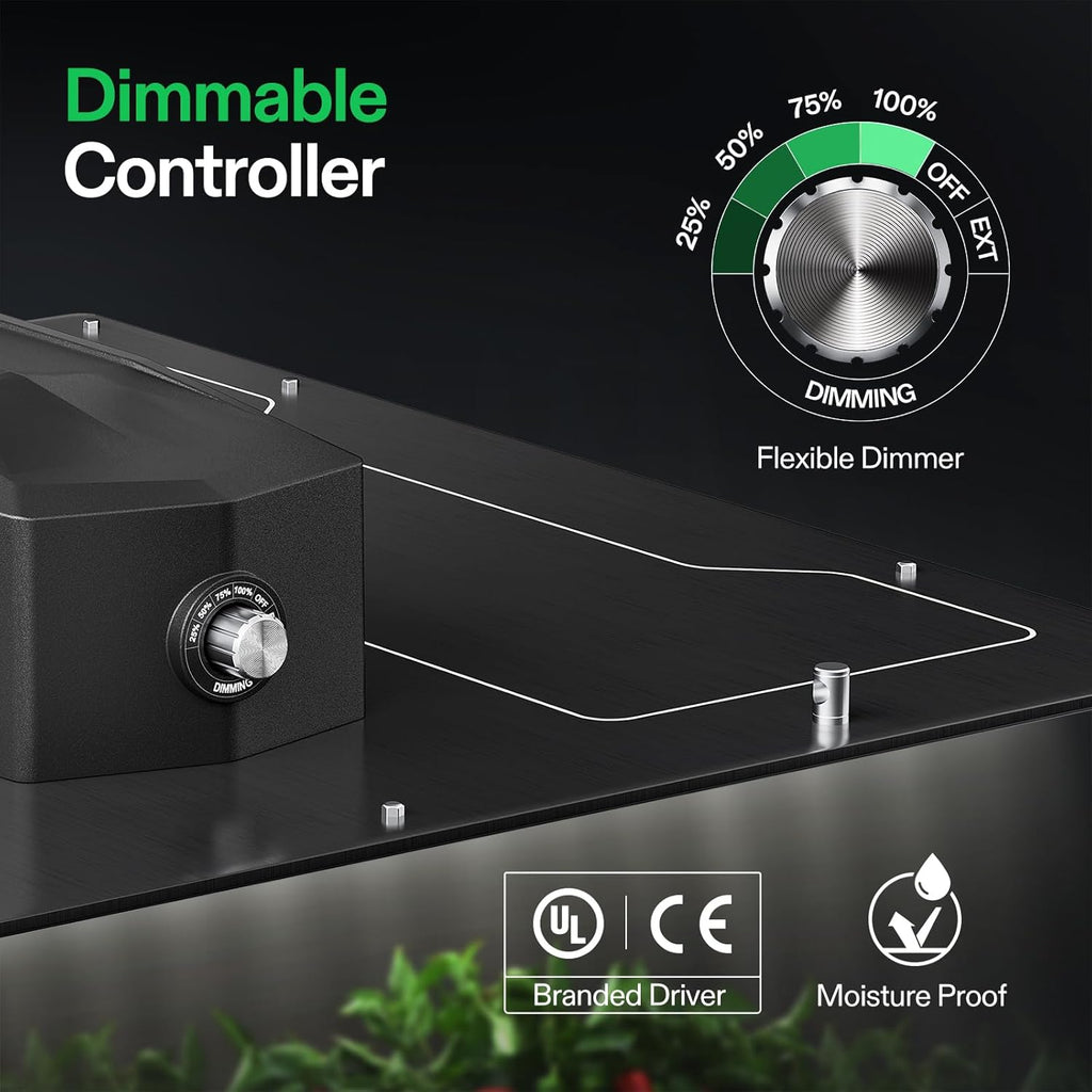 VIVOSUN VS4000 LED Grow Light with Full Spectrum Diodes & Brand Driver Dimmable Sunlike Lights for Seedling Veg & Bloom Plant Grow Lamp for 4x4/5x5 Grow Tent