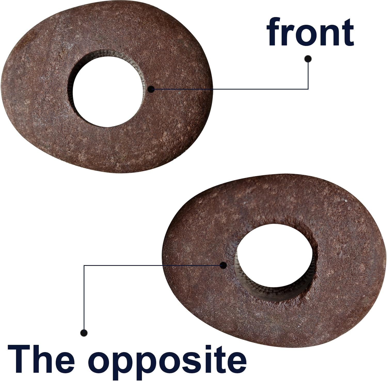 Natural River Stone Plant Weights for Aquarium, Handmade Pebble Anchors for Aquatic Plants, Fish Tank Decorations, Unique Shape & Size, Landscape Plant Weights (1.2″ Hole 5pcs)