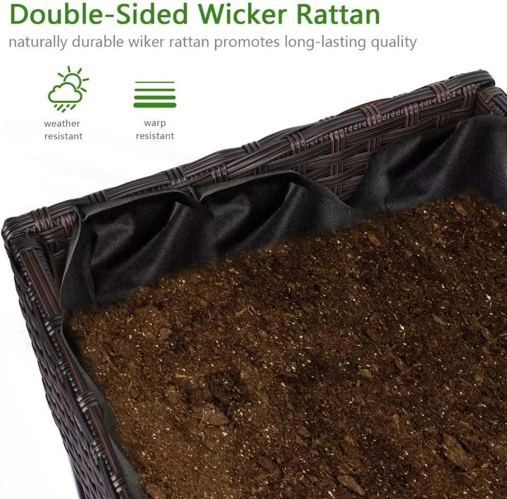 WONDER GARDEN Raised Garden Bed-Planter Box - Elevated Raised Garden Beds Outdoor with Legs & Storage Shelf for Vegetables Flower Herb Backyard Patio