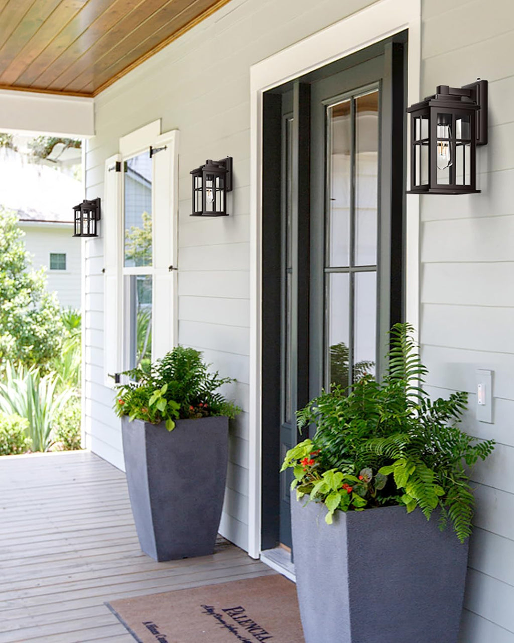 Bronze Outdoor Lights for House, Dusk to Dawn Exterior Lighting Fixtures, Outdoor Wall Lights for House, Garden, Entryway, Doorway, Anti-Rust, Waterproof, E26 Socket