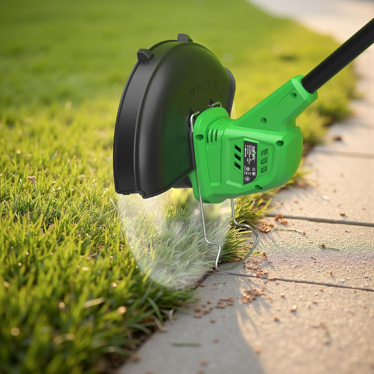 SOYUS Weed Wacker Battery Powered 10 Inch, String Trimmer Cordless with 2.0Ah Battery, Lightweight Edger Trimmer with 8 Pcs Replace Spool Trimmer Lines