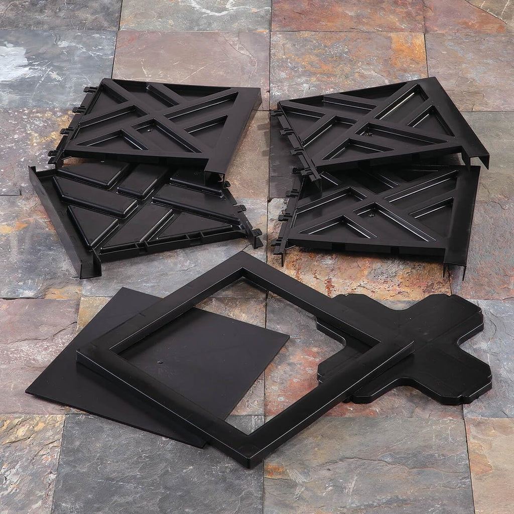 Miles Kimball Chippendale Planter Box, Black – Plant Holder for Garden, Patio and Lawn – 14 ¾” sq. x 13 ¼ H Overall