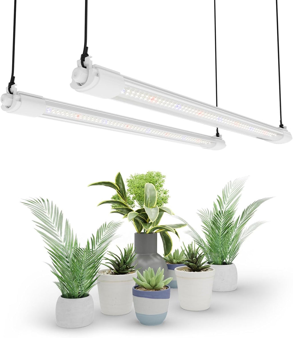 MARS HYDRO VG40, 2ft Grow Lights for Indoor Plants, 5000K Full Spectrum, 2x2 Coverage, IP65 Waterproof Linkable Under Canopy LED Plant Light Strip for Seedling Veg Flower, Plug and Play, 2-Pack 40W
