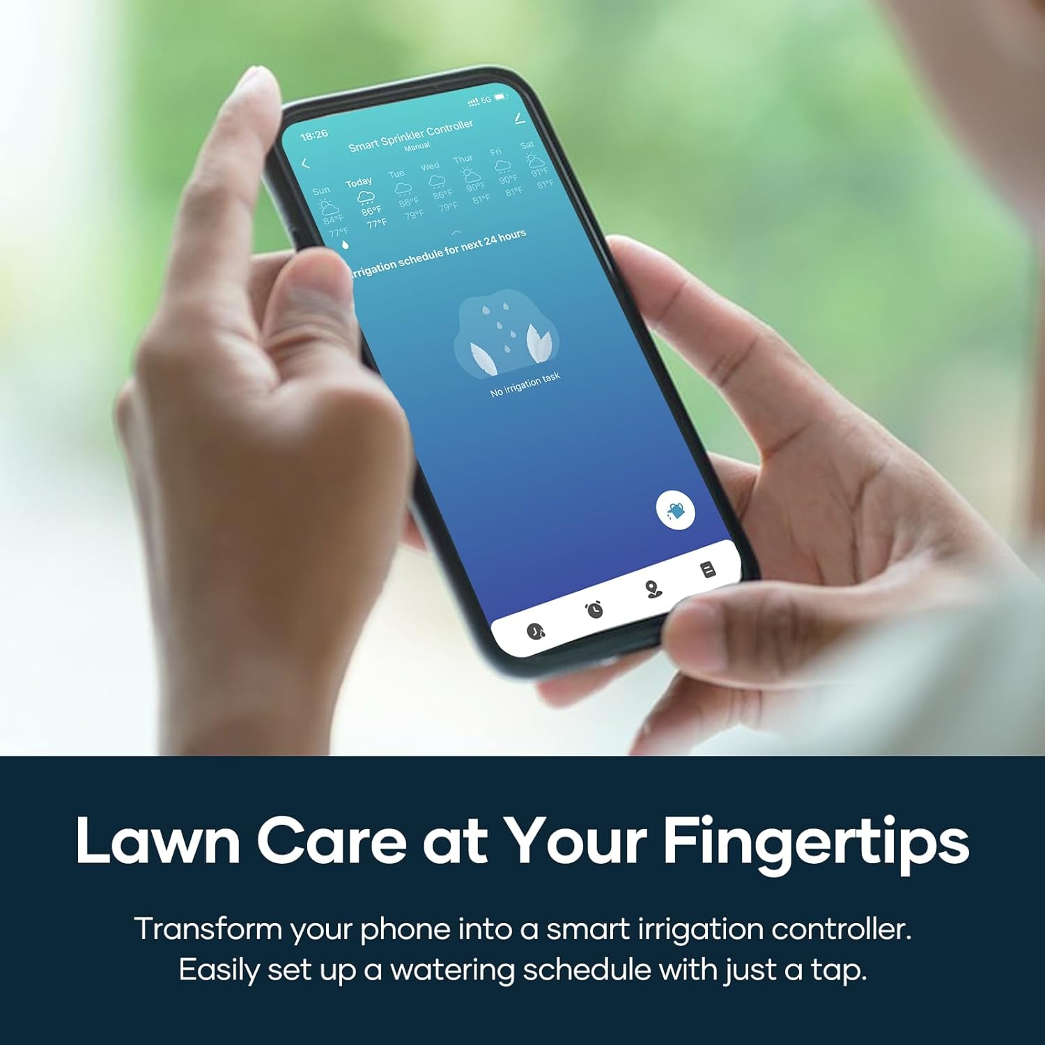 tolviviov Smart Sprinkler Controller, 8-Zone Indoor WiFi Irrigation Controller, App Enabled, Simple Automated Watering Scheduling, Local Weather Intelligence, Rain, Freeze Skip