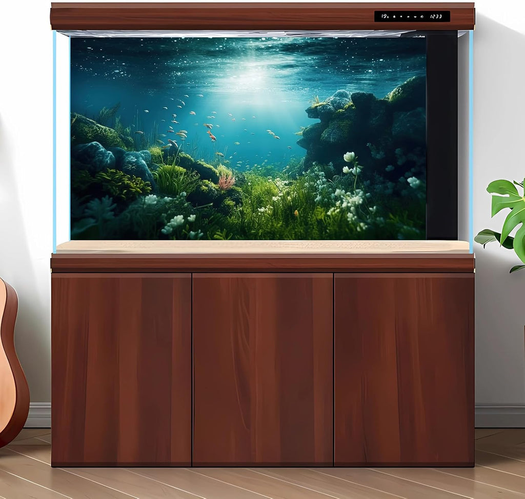 Underwater Aquarium Background Under The Sea Fish Tank Background Ocean Floor Green Aquatic Plants Aquarium Backgrounds Deep Sea Sunray Tropical Fish Aquarium Tank Backgrounds 30x12in