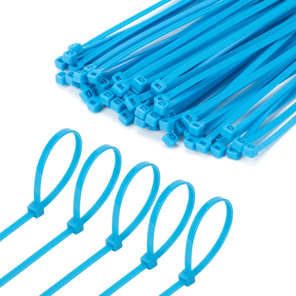 6 Inch Blue Zip Tie 1000 PCS, 18 Lbs - Small to Medium Zip Tie, Nylon PA66 UV Resistant Cable Tie for Indoor and Outdoor Use - Ideal for bundling and securing objects