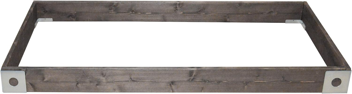Red Cedar Wood Raised Vegetable Garden Bed - Amish Made in USA (5.5" Raised Bed with Decorative Corners, Gray Stain)