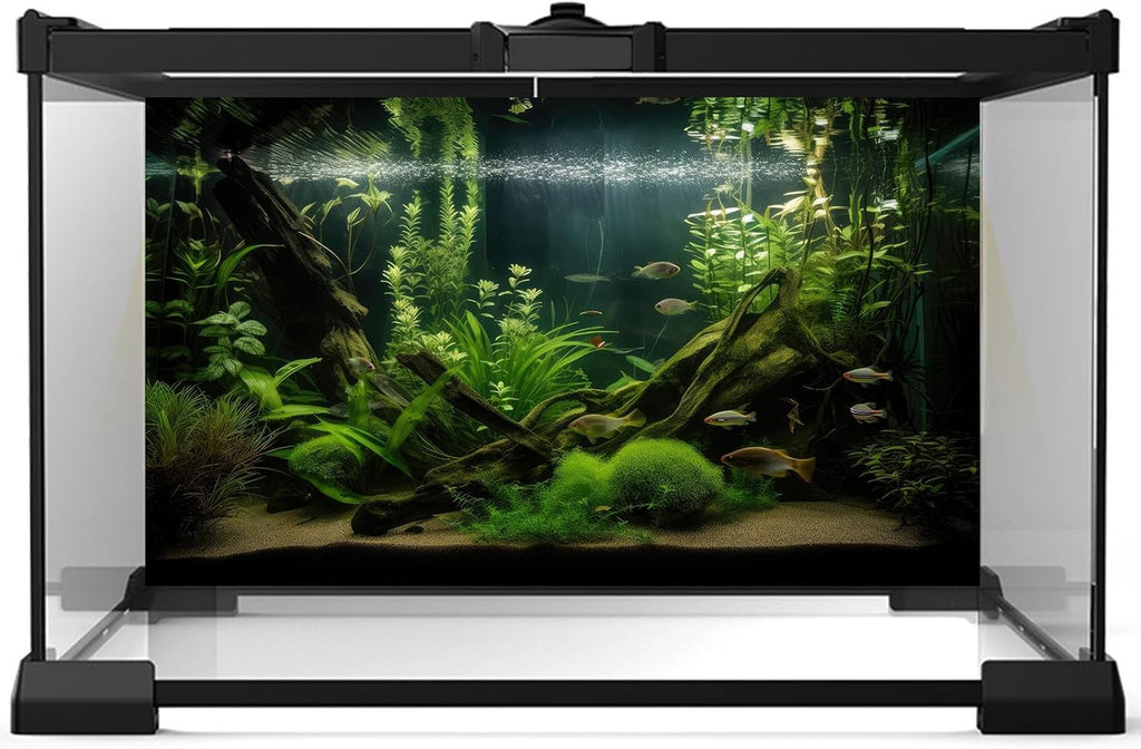 Aquarium Background Diverse Aquatic Plants and Seagrasses Terrarium Background Redwood Root Lush Green Underwater Plants Moss Fish Tank Background Under The Sea Aquarium Backdrop Vinyl 36x24in