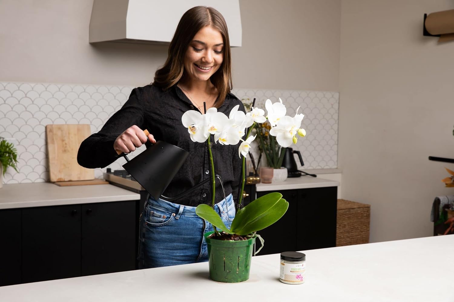 rePotme Orchid Fertilizer - Feed ME! MSU Orchid Food - RO/Rain/Tap Water - 16 oz Jar