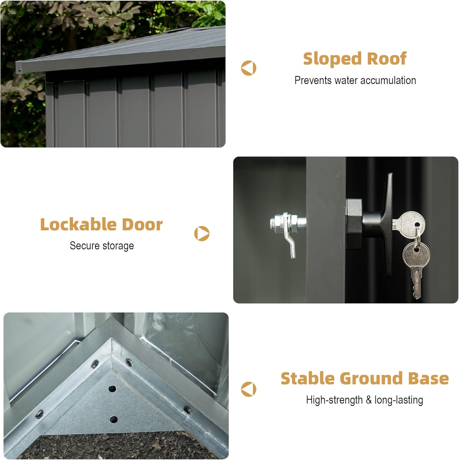 Domi Outdoor Storage Shed 11’ x 9’, Metal Sheds with Galvanized Steel Frame & Windows & Lockable Door, Garden Shed Tool Storage Room for Patio, Grey