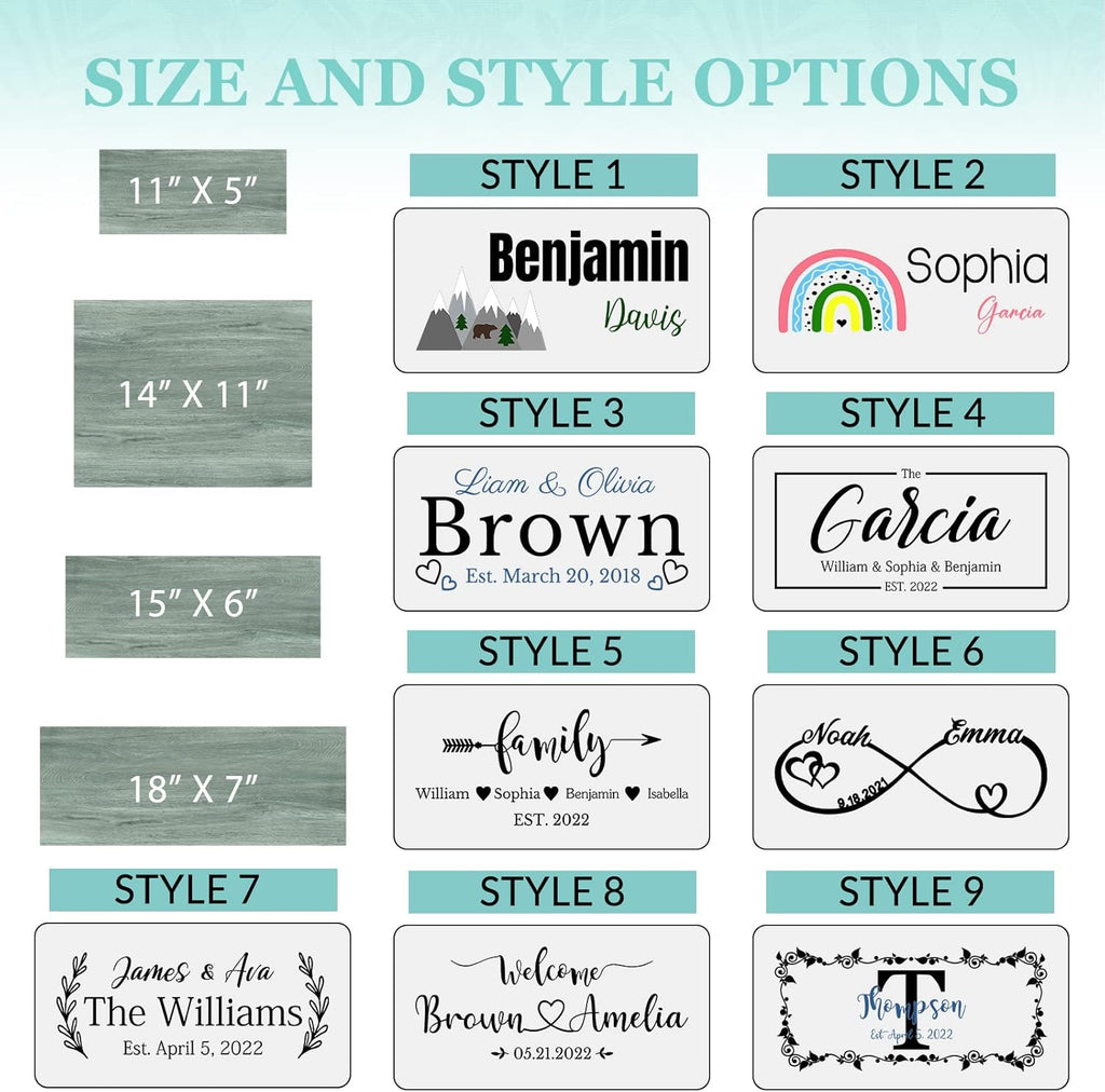 Custom Wood Sign Prsonalized Text Business Home Decor, Personalized Rustic Plaque Board Hanging Wooden Name Sign for Wall Art, Customized Signs Plank Decoration Gifts for Wedding Family Farmhouse Kitchen, Rectangle