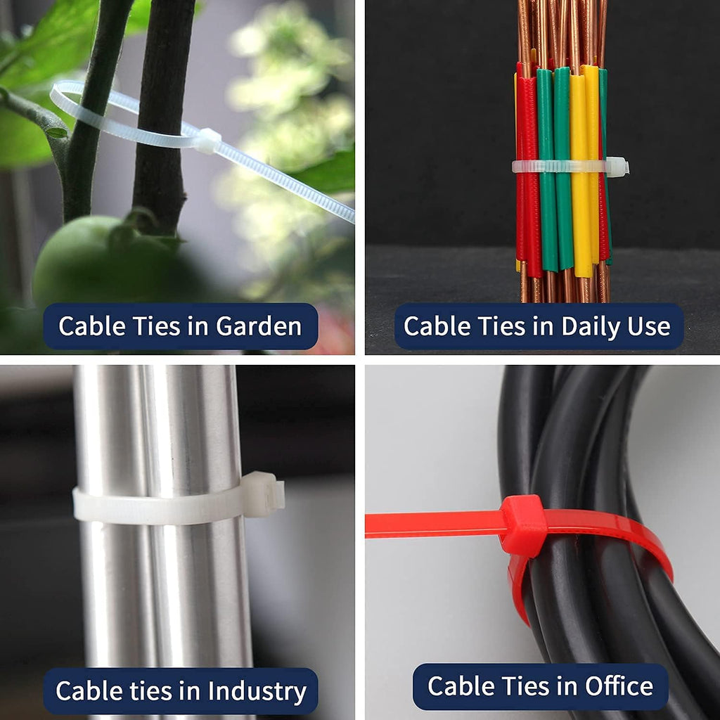 XINGO Nylon Cable Zip Ties Self Locking Plastic Wire Ties with 40 Lbs Tensile Strength for Indoor and Outdoor 12 Inch 500 Pack Orange