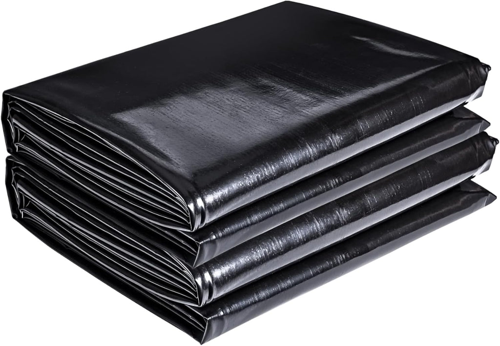 ToLanbbt Pond Liner 20 x 20 Ft HDPE Pond Liners, 20 Mil UV Resistant Preformed Pond Liner Easy Cutting, Pond Liner for Natural Looking Ponds, Waterfall, Koi Pondsand Water Garden (Black)