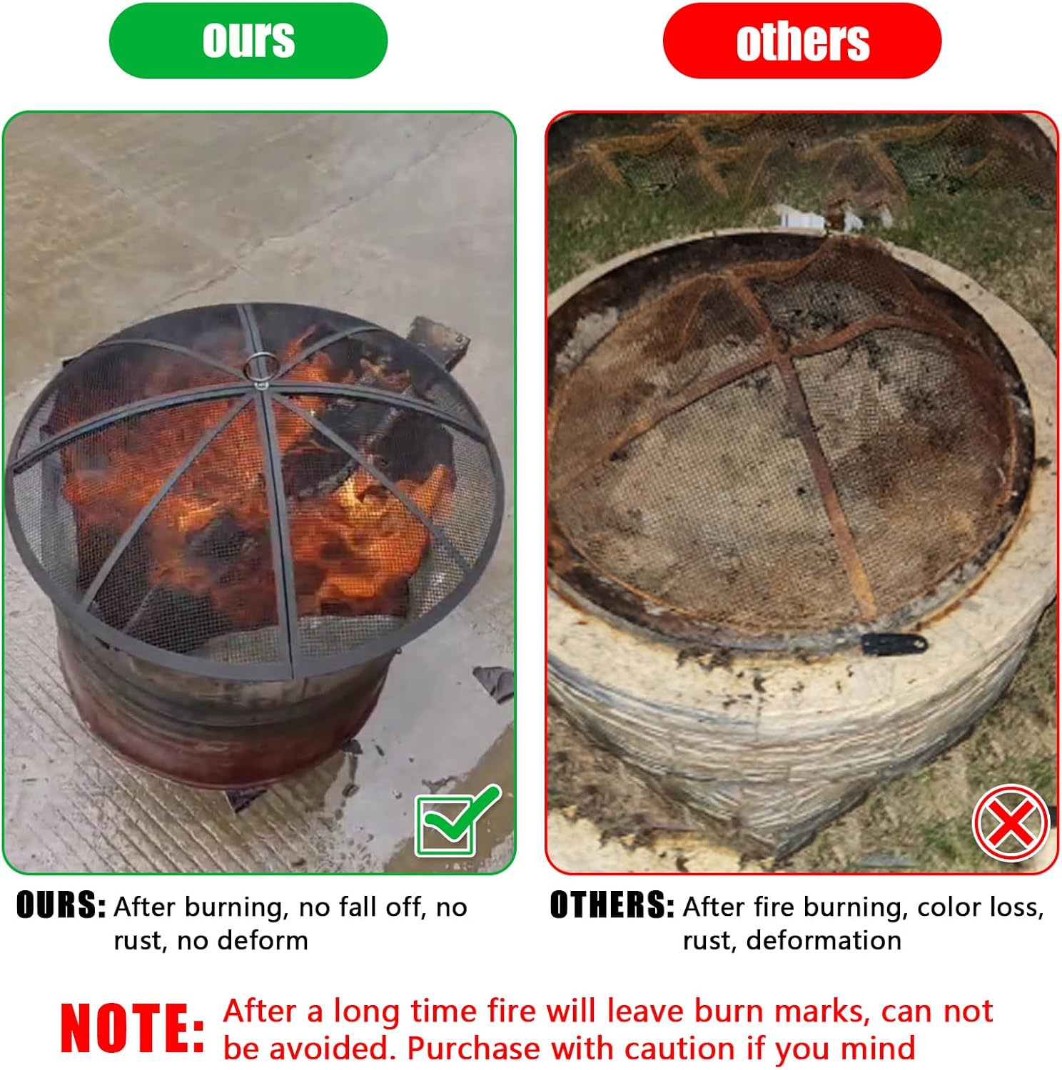 Fire Pit Spark Screen, Fire Pit Screen 27 Inch Round with Handle & Poker, Collapsible Heavy Duty Mesh Fire Pit Cover Fire Pit Lid for Outdoor/Patio/Backyard/RV Camping/Beach