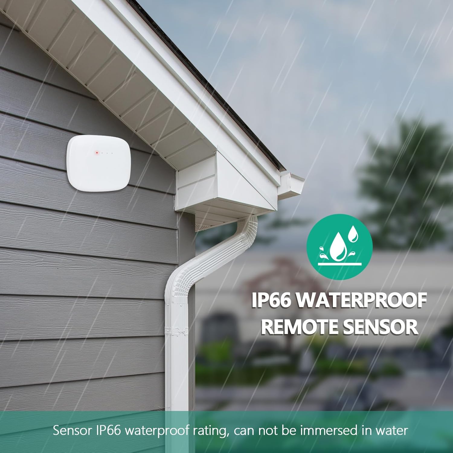 Indoor Outdoor Thermometer Wireless, Outside Digital Thermometer Humidity with IP66 Waterproof Sensor, LCD Backlight, Max/Min Trend, Wireless Humidity Gauge for Home Room Greenhouse,Patio