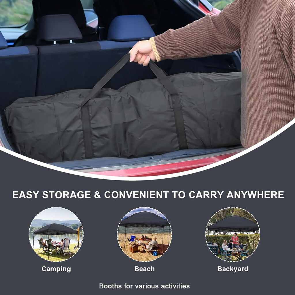 10x10 Pop Up Canopy Tent, Instant Outdoor Canopy with Sand Bags Waterproof Sun Shade Easy Up Tents for Parties,Canopy for Camping Beach Parties