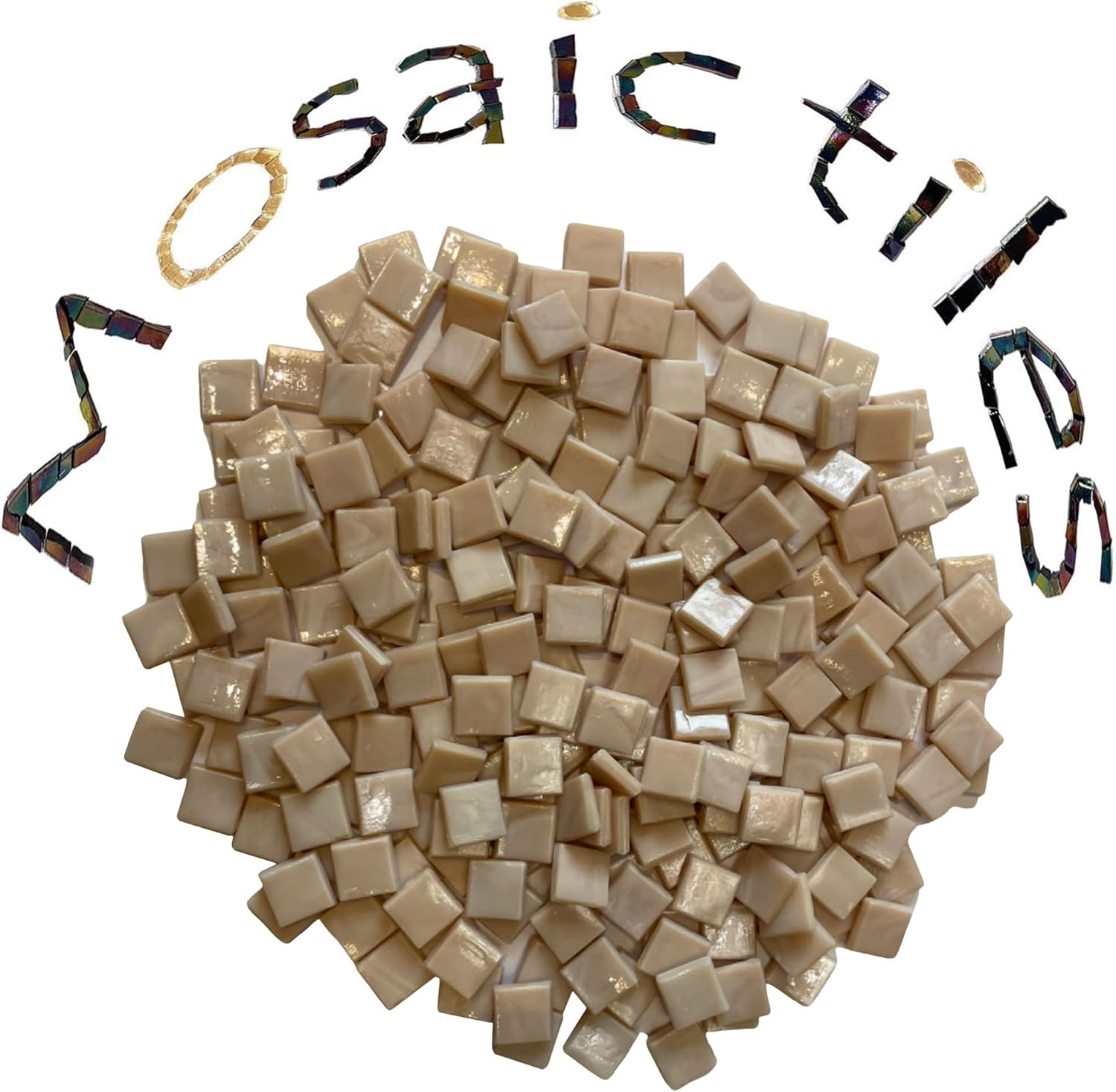 SMEIINIK 1.1lb Bulk Single Iridescent Color Mosaic Tiles for Crafts, Glass Mosaic Pieces for Mosaic Puzzles, Stained Glass Tiles for Mosaic DIY, Mosaic Making Supplies(AJ83+3-23)