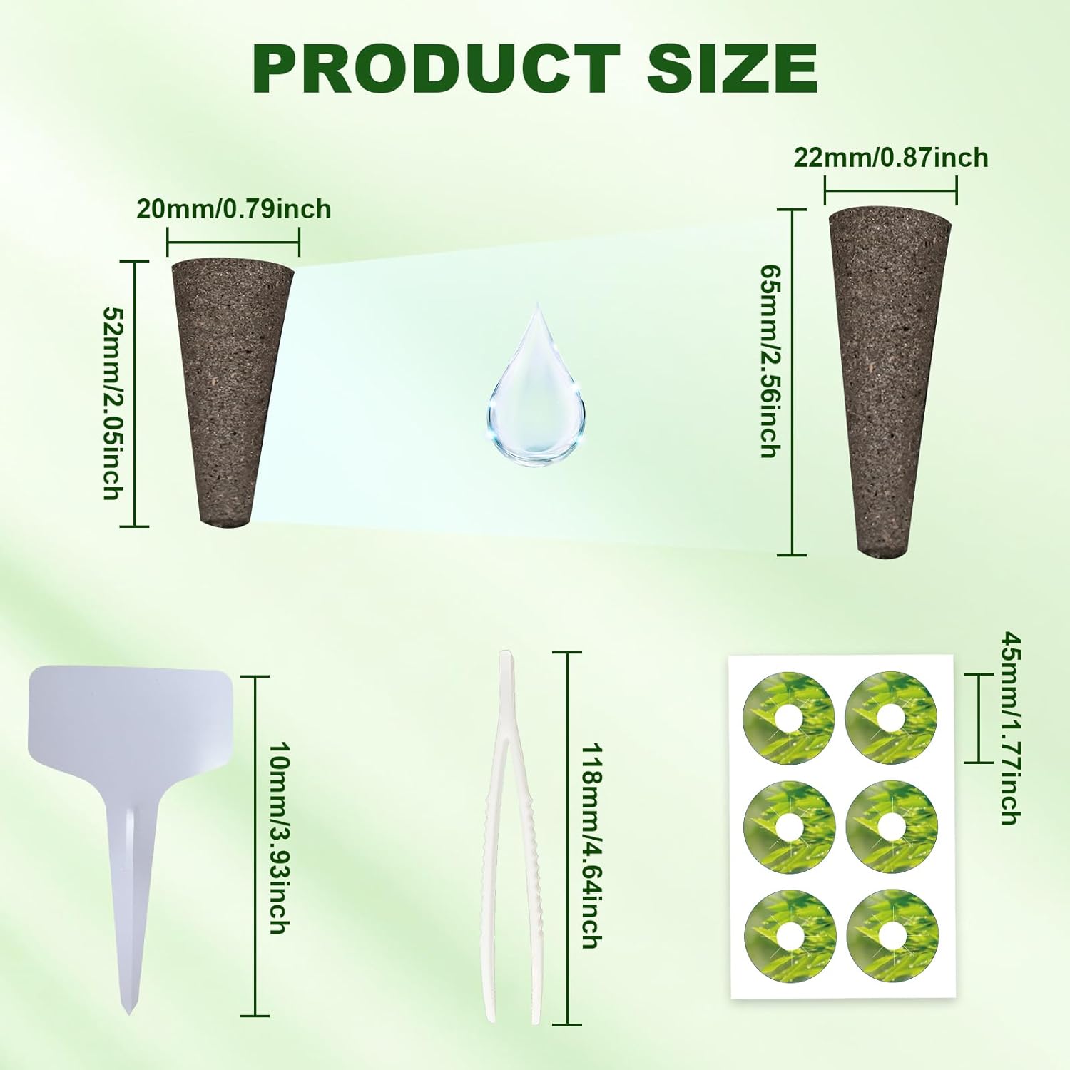 109 Pack Hydroponic Pods Supplies for Aerogarden Pods, Grow Sponges for Hydroponics, Seed Pods Kit with 48 Grow Sponges, 48 Pod Labels,12 Plant Labels, 1 Tweezer for Hydroponic Indoor Garden System