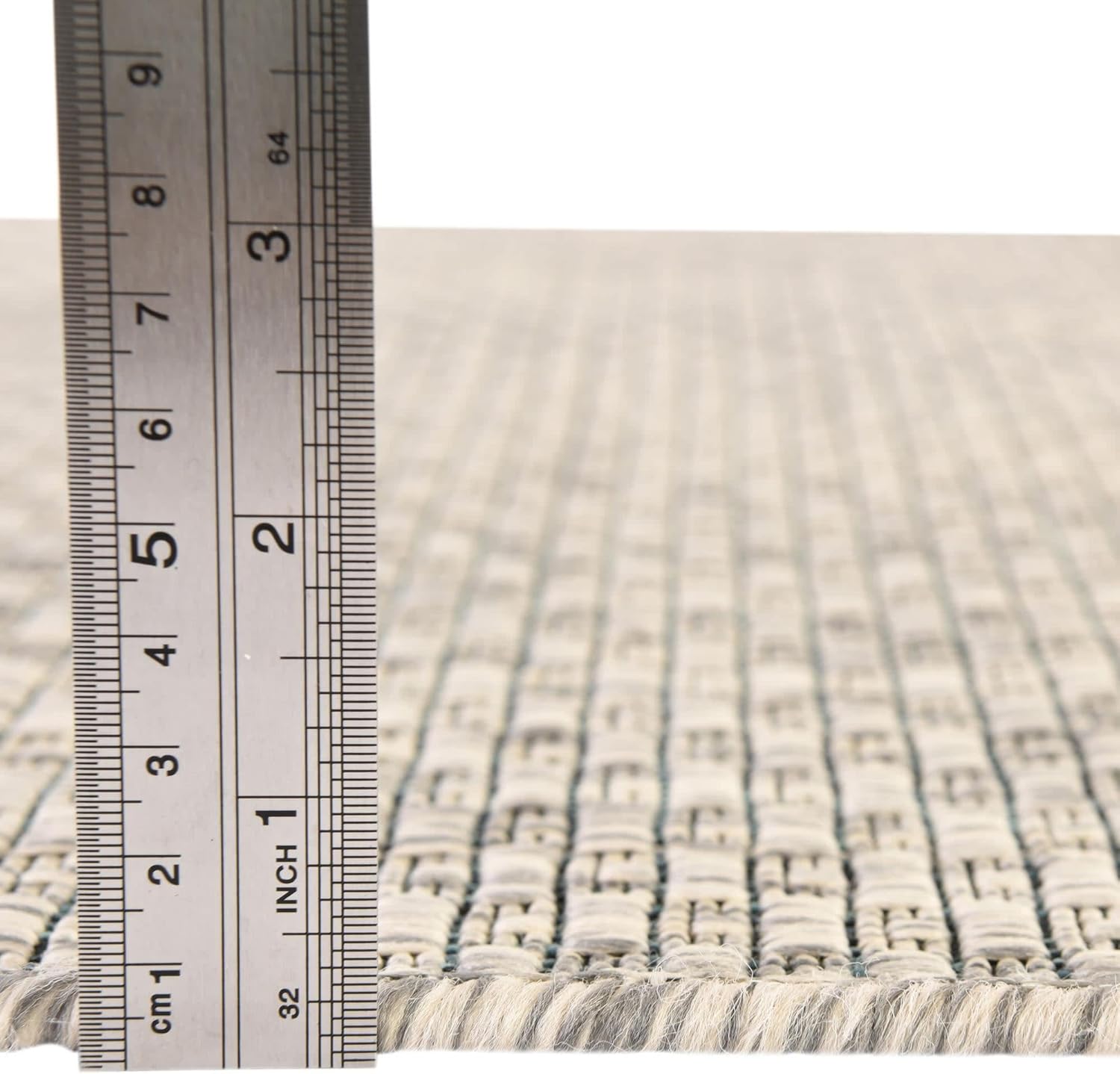 Unique Loom Collection Casual Transitional Solid Heathered Indoor/Outdoor Flatweave Area Rug (5' 1" x 8' Oval, Light Gray/Ivory)