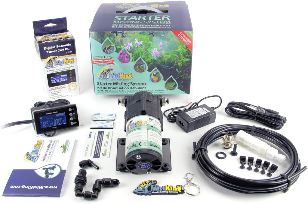 MistKing – Starter Misting System, 5th Gen | Used by Zoos, Botanical Gardens, Institutions & Hobbyists | Expandable to 10 Nozzles | Extremely Fine Mist | 50 Micron Droplets | MKSMS5-125-50