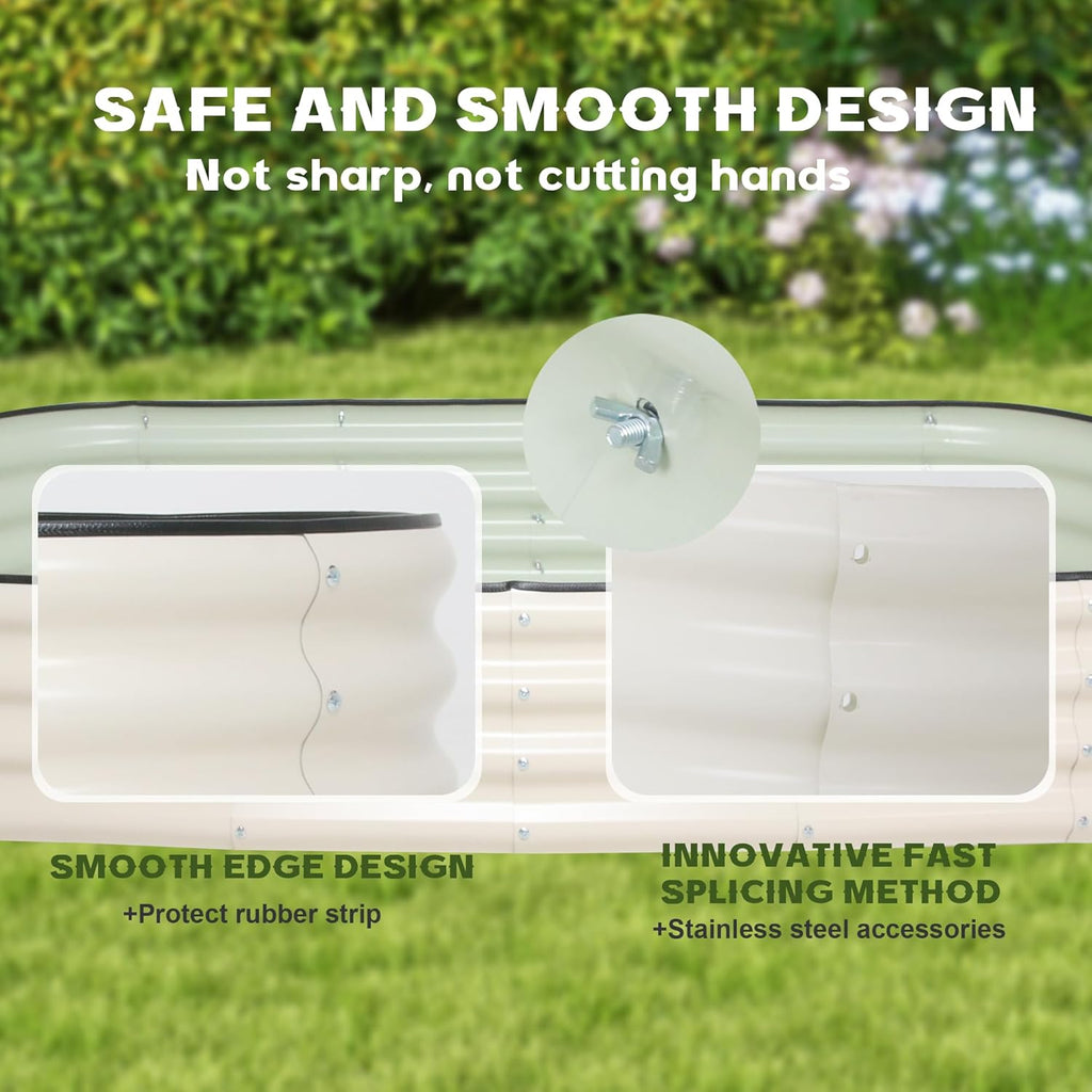 Galvanized Raised Garden Bed Kit Outdoor Metal Garden Planter Box for Backyard Gardening, Planting Vegetables, and Patio (70.8"x35.4"x11.8")