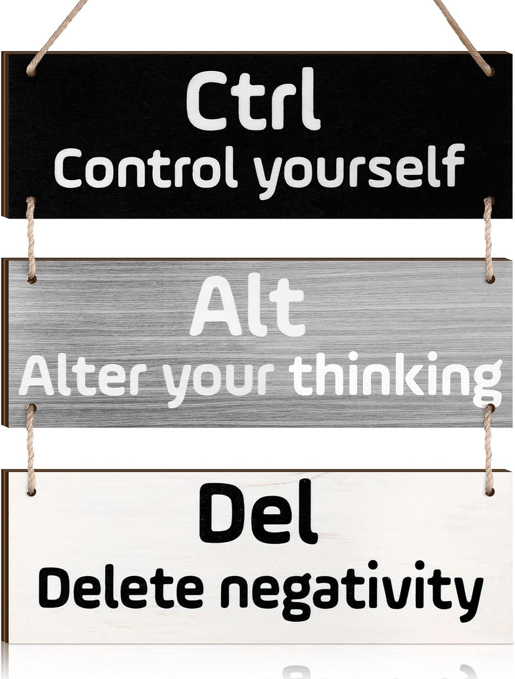 Office Wall Decor Inspirational Wall Art for Motivational Plaques Rustic Wooden Hanging Decor Positive Saying Quote Sign Art for Home Office Living Room(Black, Gray, White)