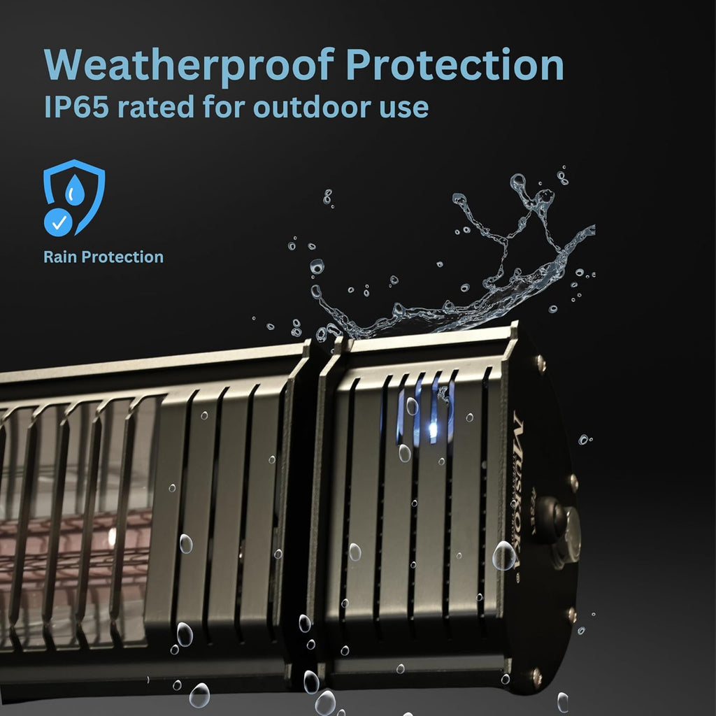 Commercial SunWave 3000 Watt Infrared Patio Heater Tungsten Ultra Quartz Low Glare with Remote control and 3 power levels, 11,028 BTU Max output By Muskoka Lifestyle Products USA (White)