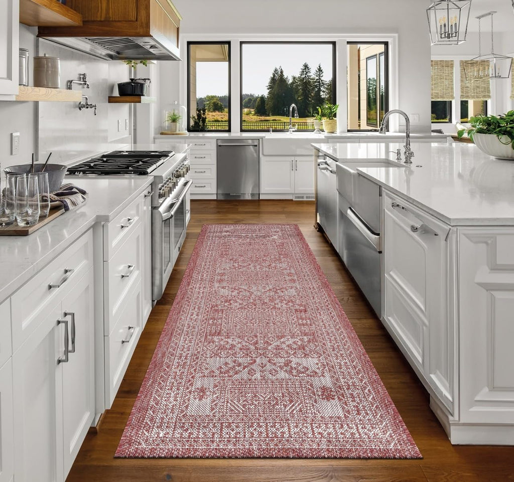 Keen Home Design Terrace Outdoor Runner Rug - 2x10 Washable Indoor/Outdoor Rug for Patio, Kitchen, Balcony, Beach, Garden, Deck and Porch, Size: 2'2"x9'11"