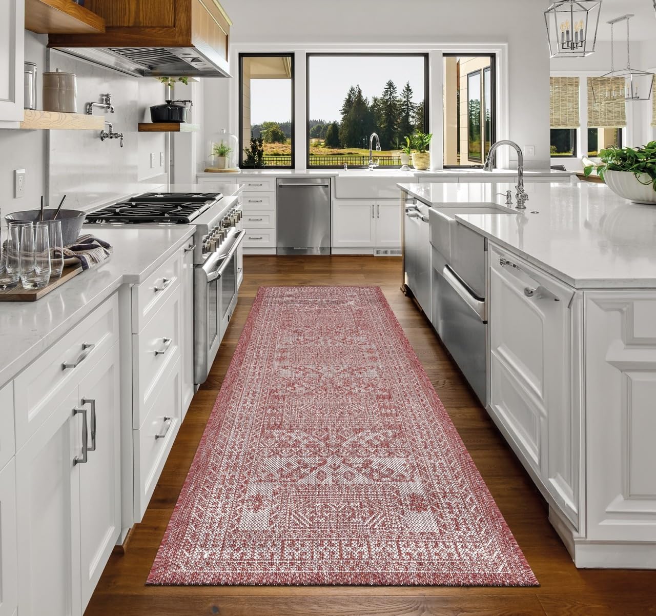 Keen Home Design Terrace Outdoor Runner Rug - 2x10 Washable Indoor/Outdoor Rug for Patio, Kitchen, Balcony, Beach, Garden, Deck and Porch, Size: 2'2"x9'11"