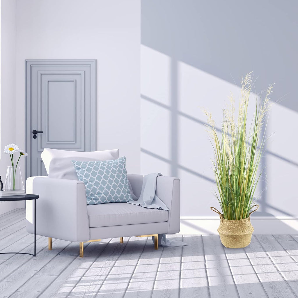 Artificial Plant 4ft(47in) Tall Artificial Grass Plant,Faux Plants Indoor Home Decorative Artificial Plants & Flowers in Pot Fake Plant, House Plant Indoor