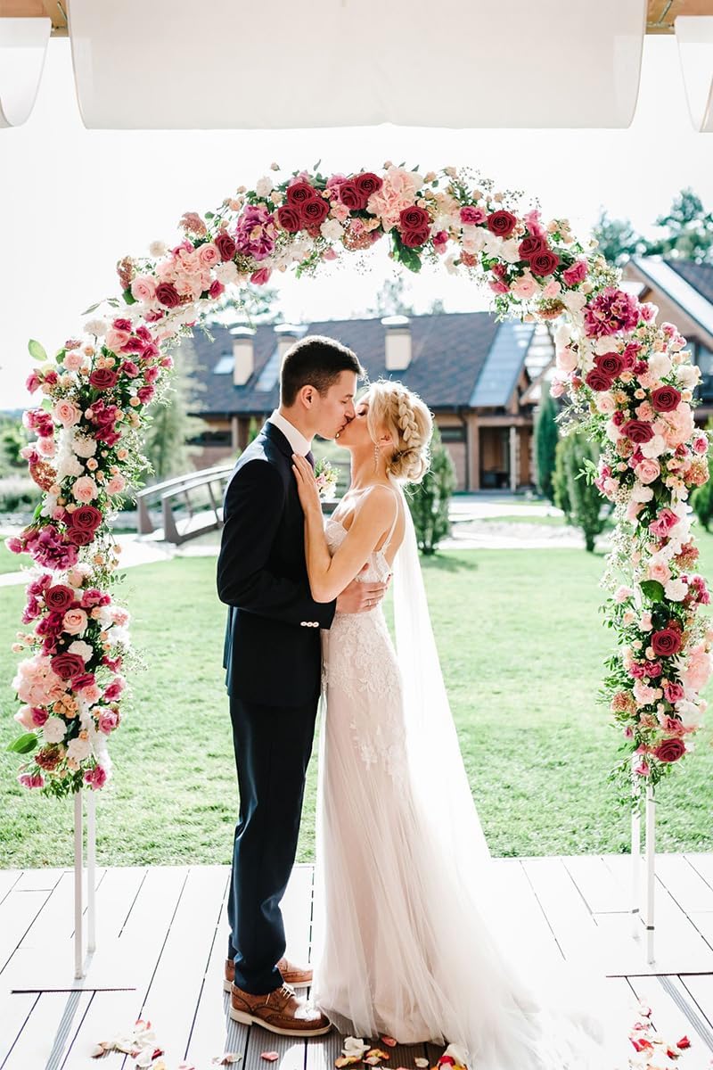 N&T NIETING Artificial Flowers - Fake Flowers Dark Red Roses Perfect DIY Wedding Bouquets Centerpieces Bridal Shower Party Home Flower Arrangement Decorations, 50Pcs