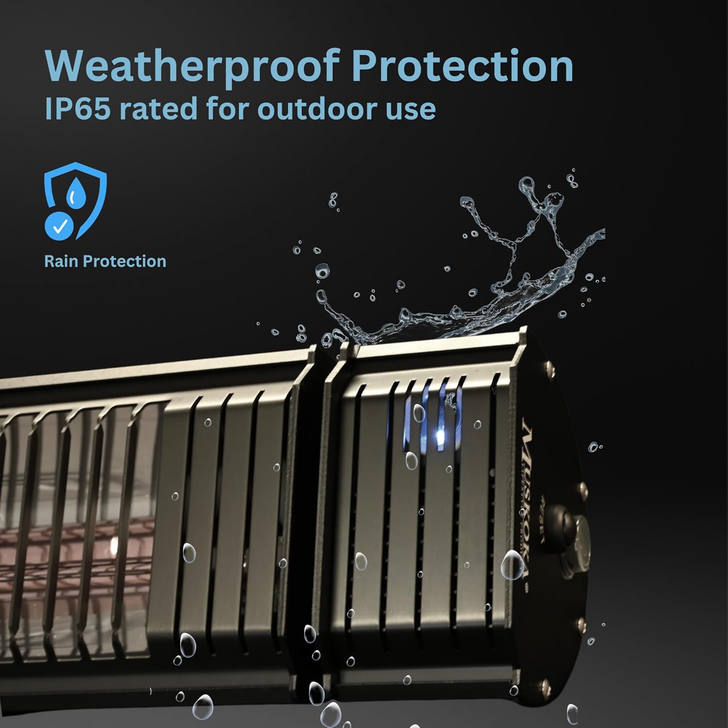 Commercial SunWave 3000 Watt Infrared Patio Heater Tungsten Ultra Quartz Low Glare with Remote control and 3 power levels, 11,028 BTU Max output By Muskoka Lifestyle Products USA Black